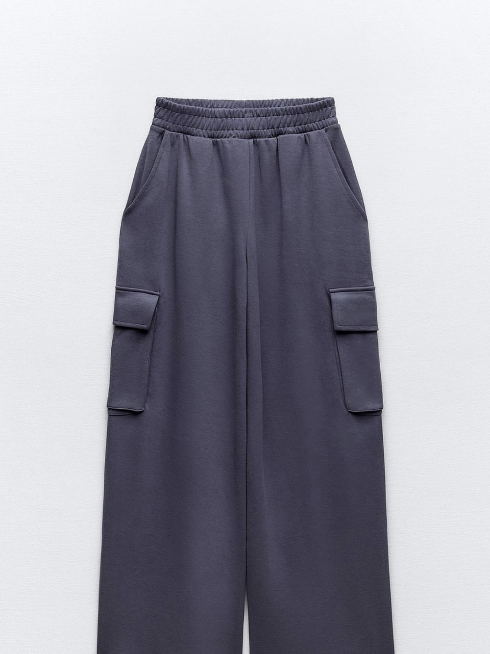 Zara Wide-Leg Cargo Maxi Skirt in Charcoal Gray